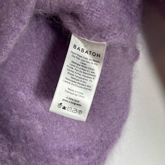 Babaton Lilac Purple Fluffy Soft Sweater Top - Picture 7 of 8